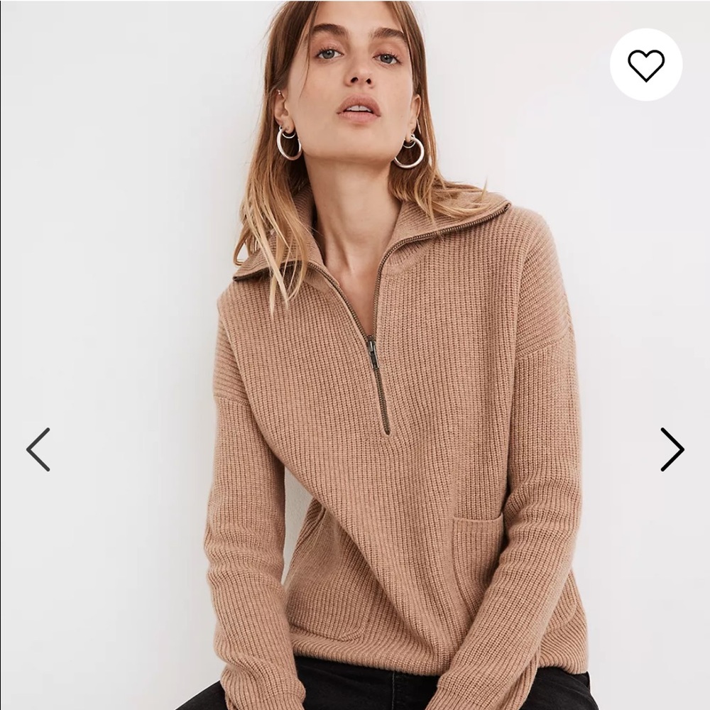 Madewell Glenbrook Half-Zip Pullover Sweater NWT